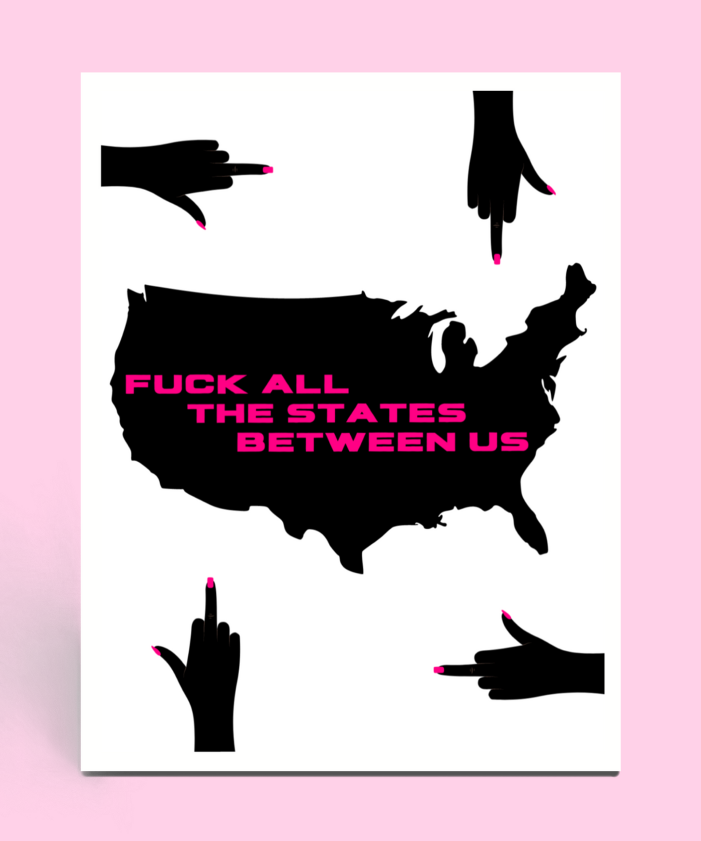 Fuck All The States Between Us Card