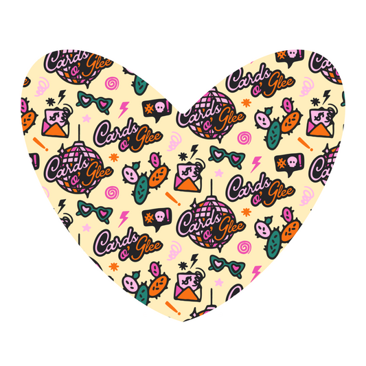 Cards o' Glee Heart Pattern sticker
