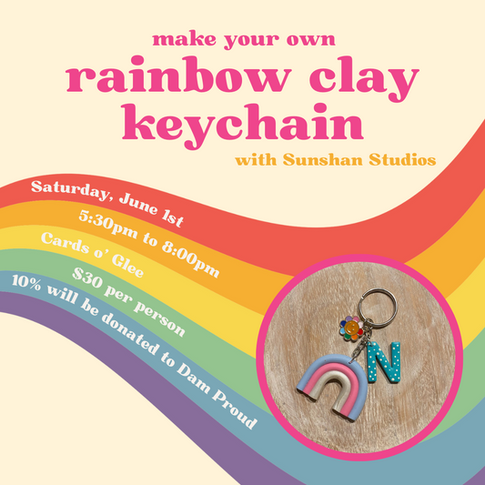 Make Your Own Rainbow Clay Keychain!