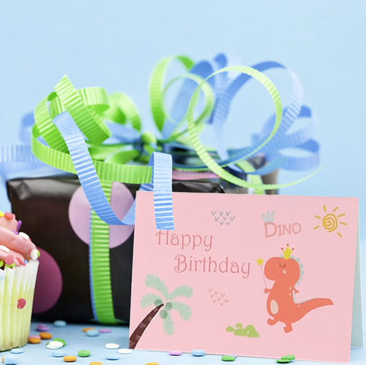Mini Dinosaur Birthday Card Set