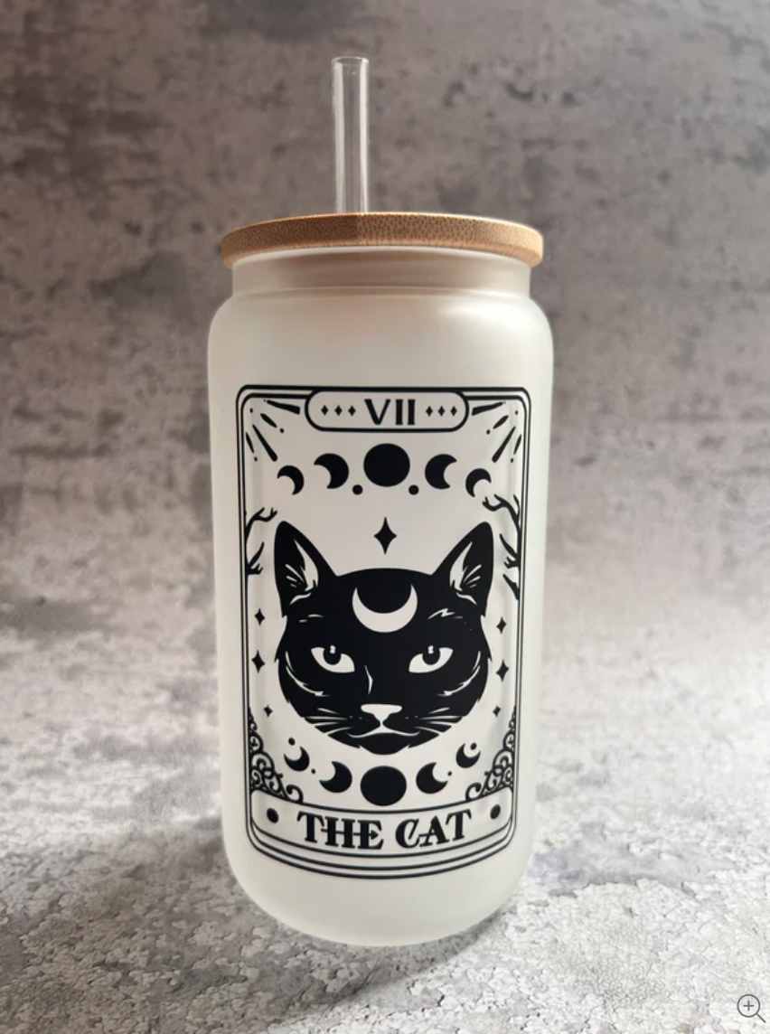 Glass Tumbler - The Cat Tarot Card