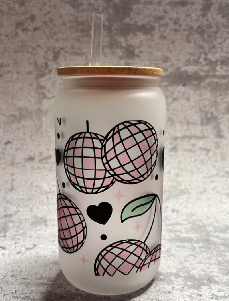 Glass Tumbler - Disco Cherries