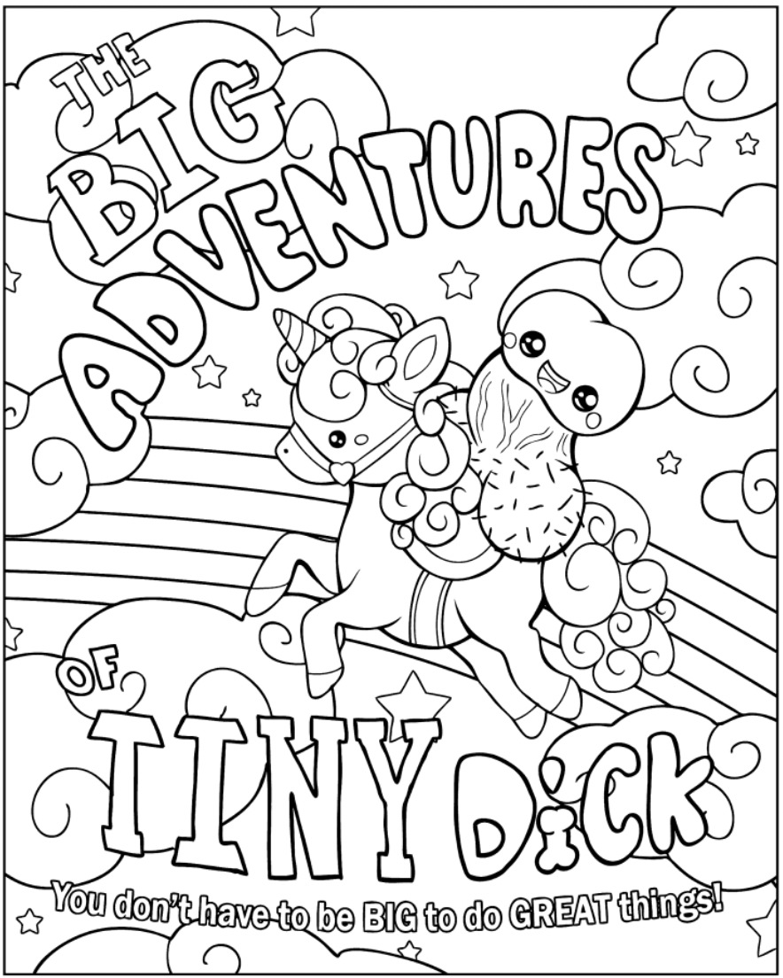 The Big Adventures of Tiny Dick Adult Coloring Book