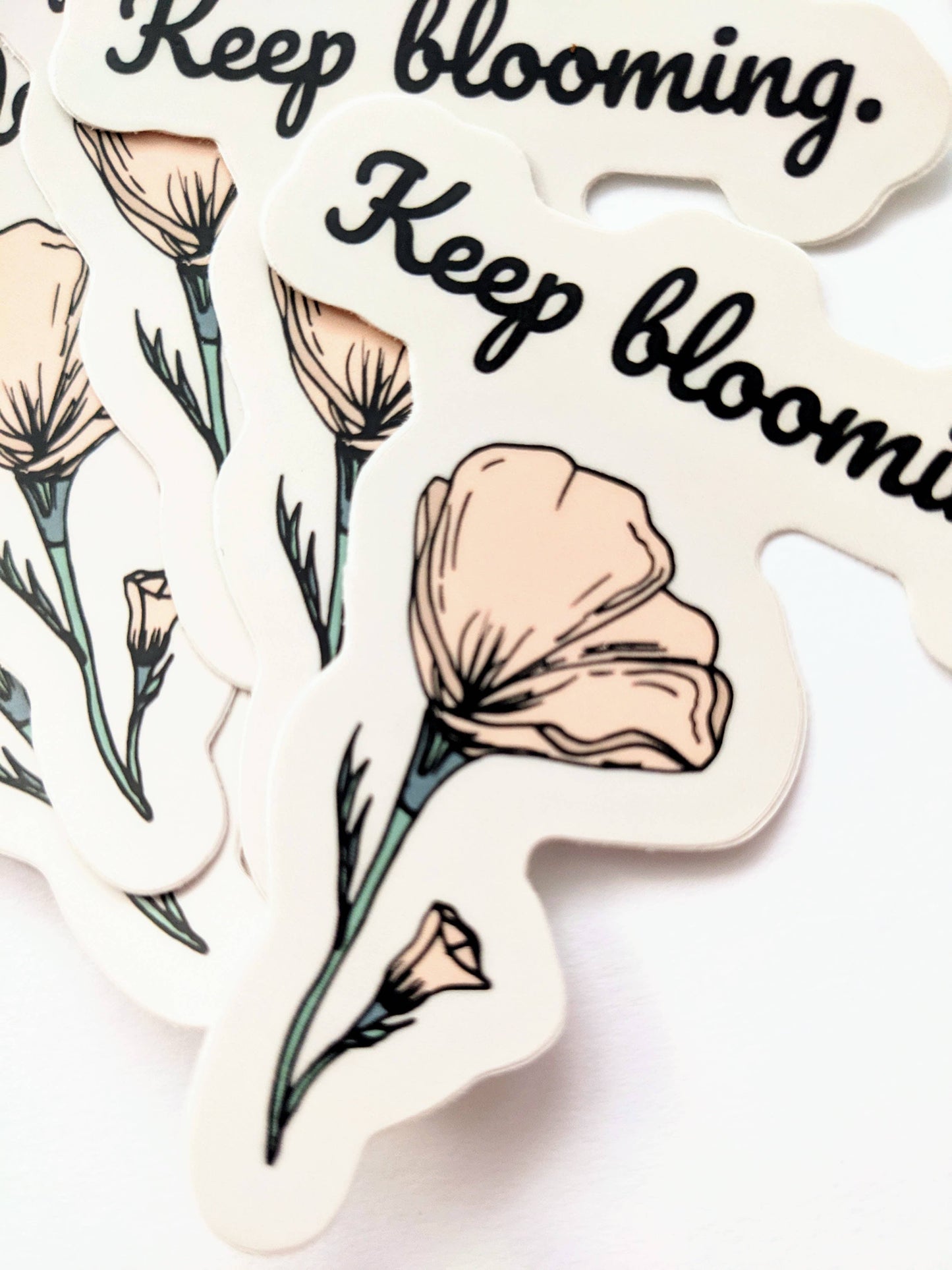 Keep Blooming California Poppy Sticker
