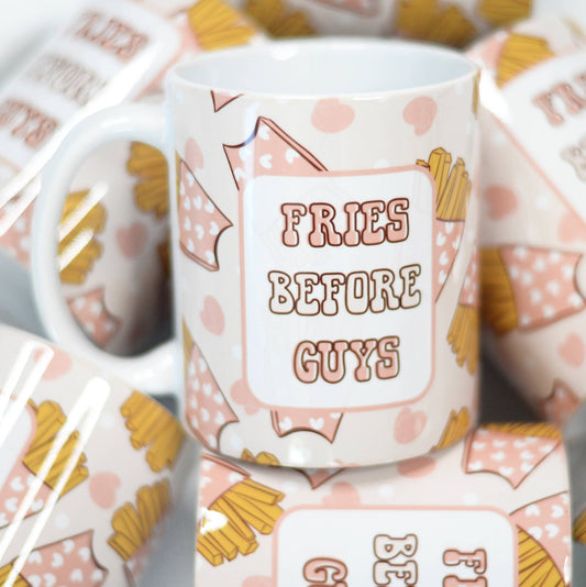 Fries Before Guys Valentine's Ceramic Mug