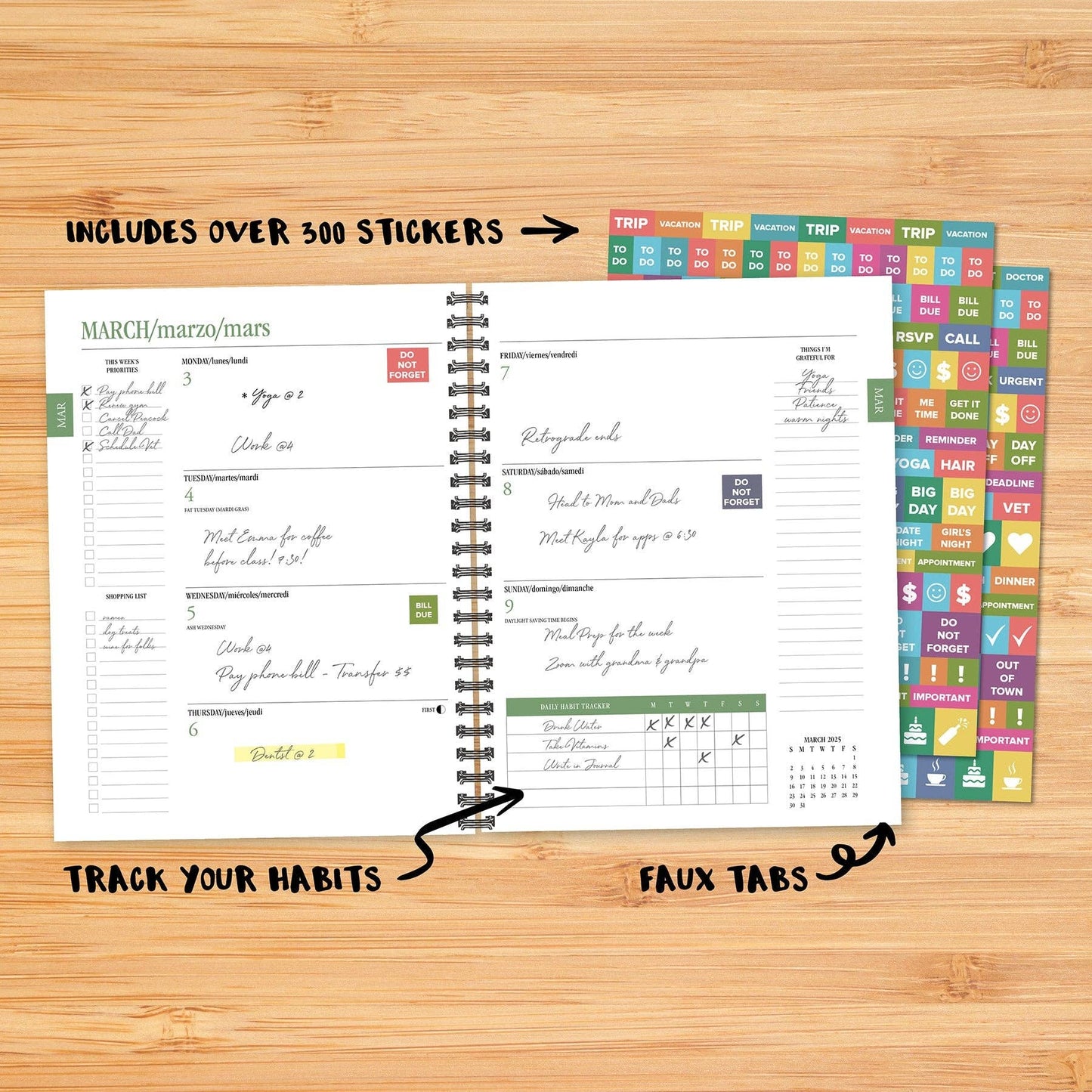 Moon and Flora 2025 Softcover Weekly Planner