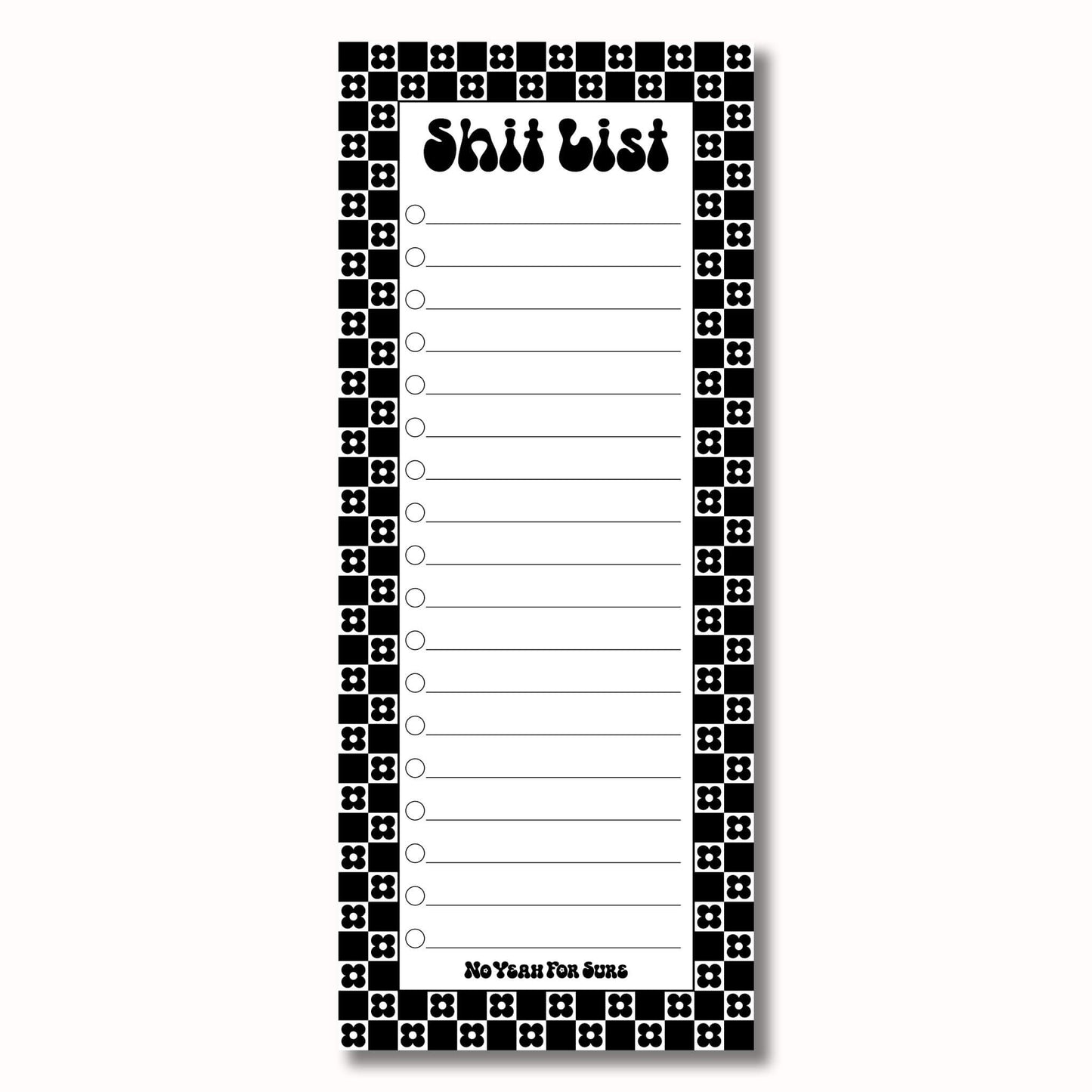 Shit List Notepad | Daisy Black