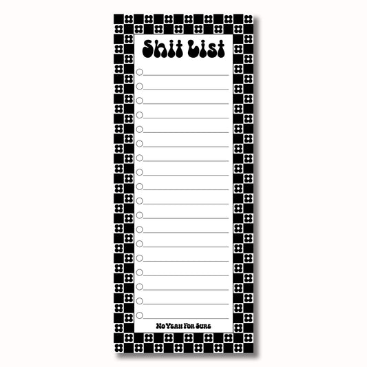 Shit List Notepad | Daisy Black