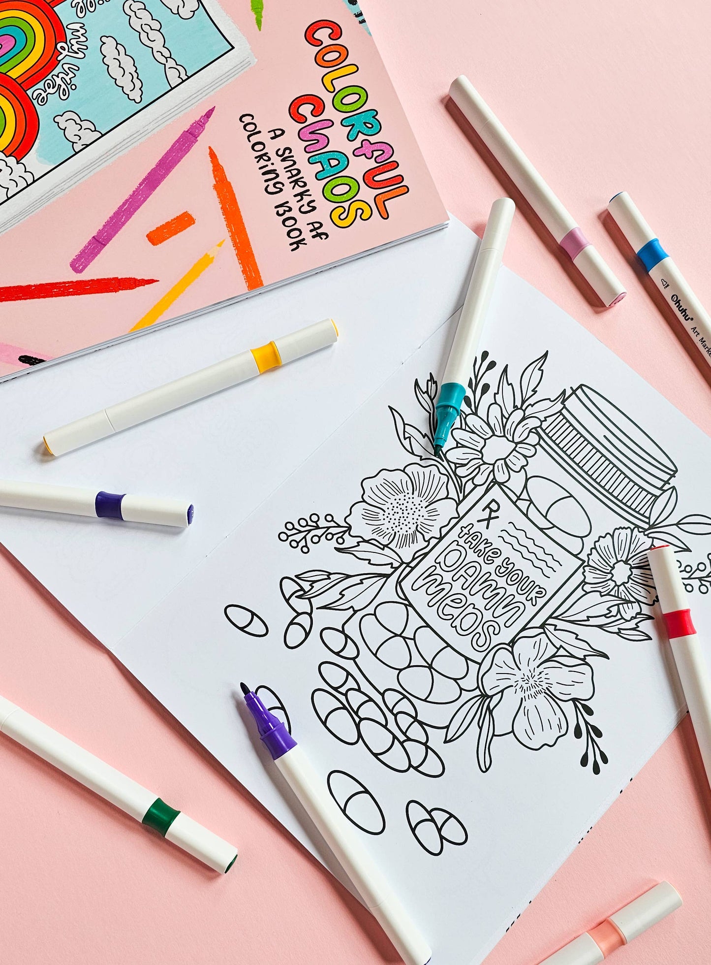 Colorful Chaos - Snarky Adult Coloring Book