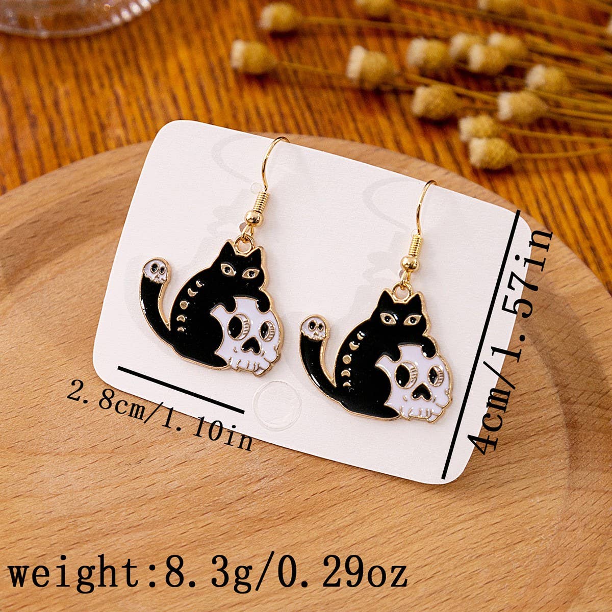 HALLOWEEN CARTOON CAT EARRINGS_CWAJE1844