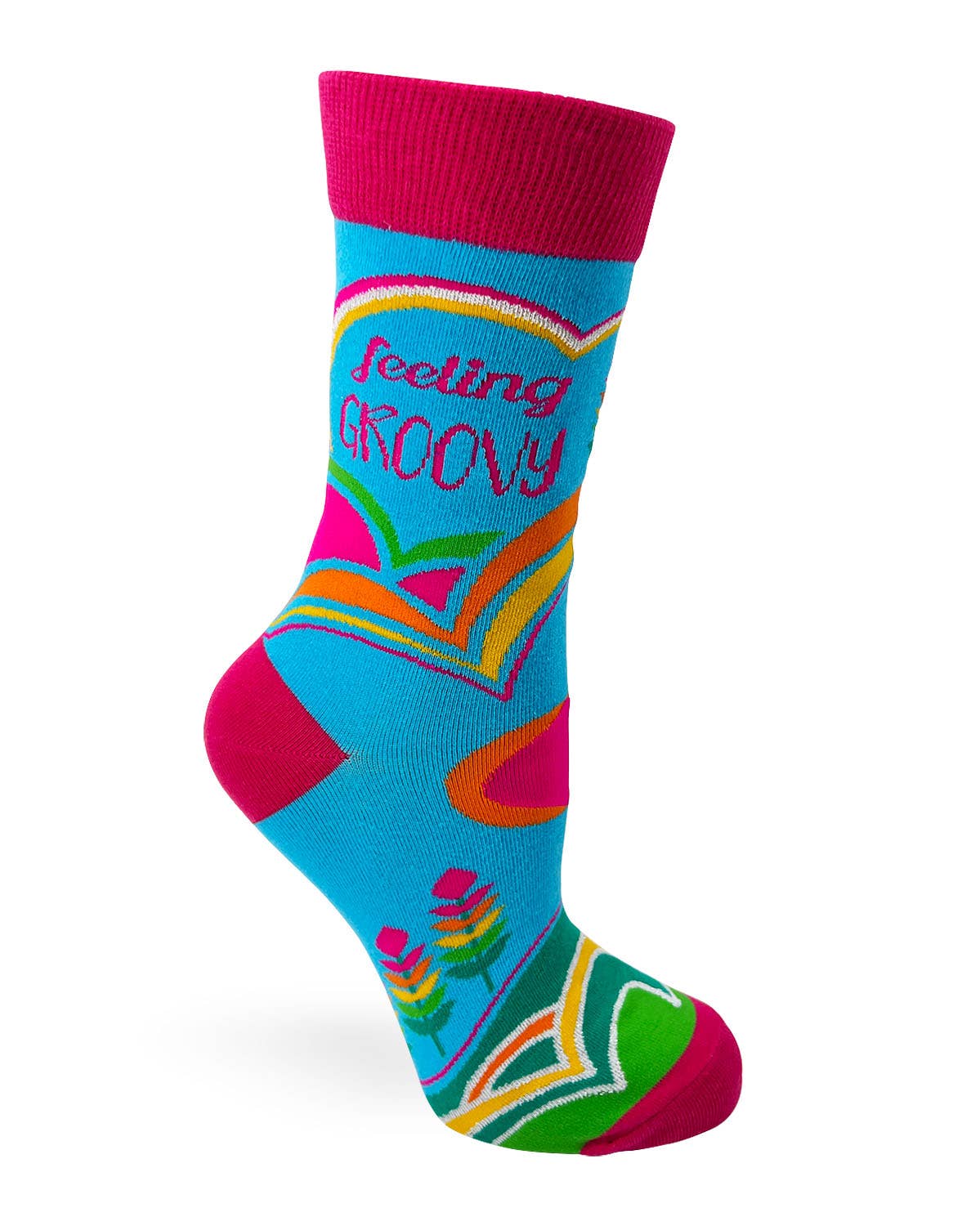 Feeling Groovy Women's Novelty Crew Socks