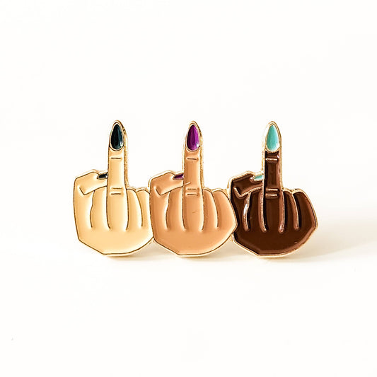 Pin: Middle Finger | Inclusive Women's Lapel