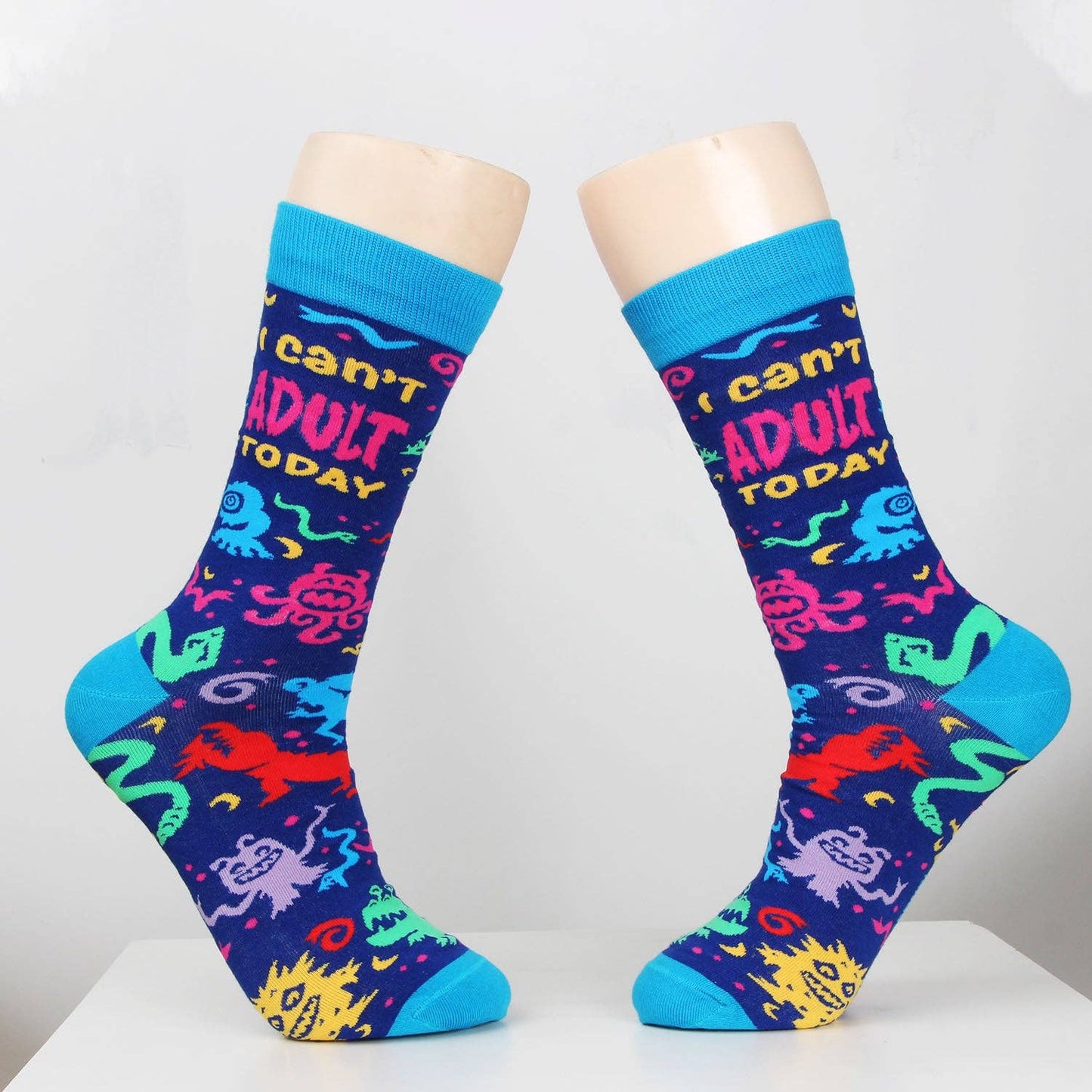 I Can’t Adult Today Men's Novelty Crew Socks