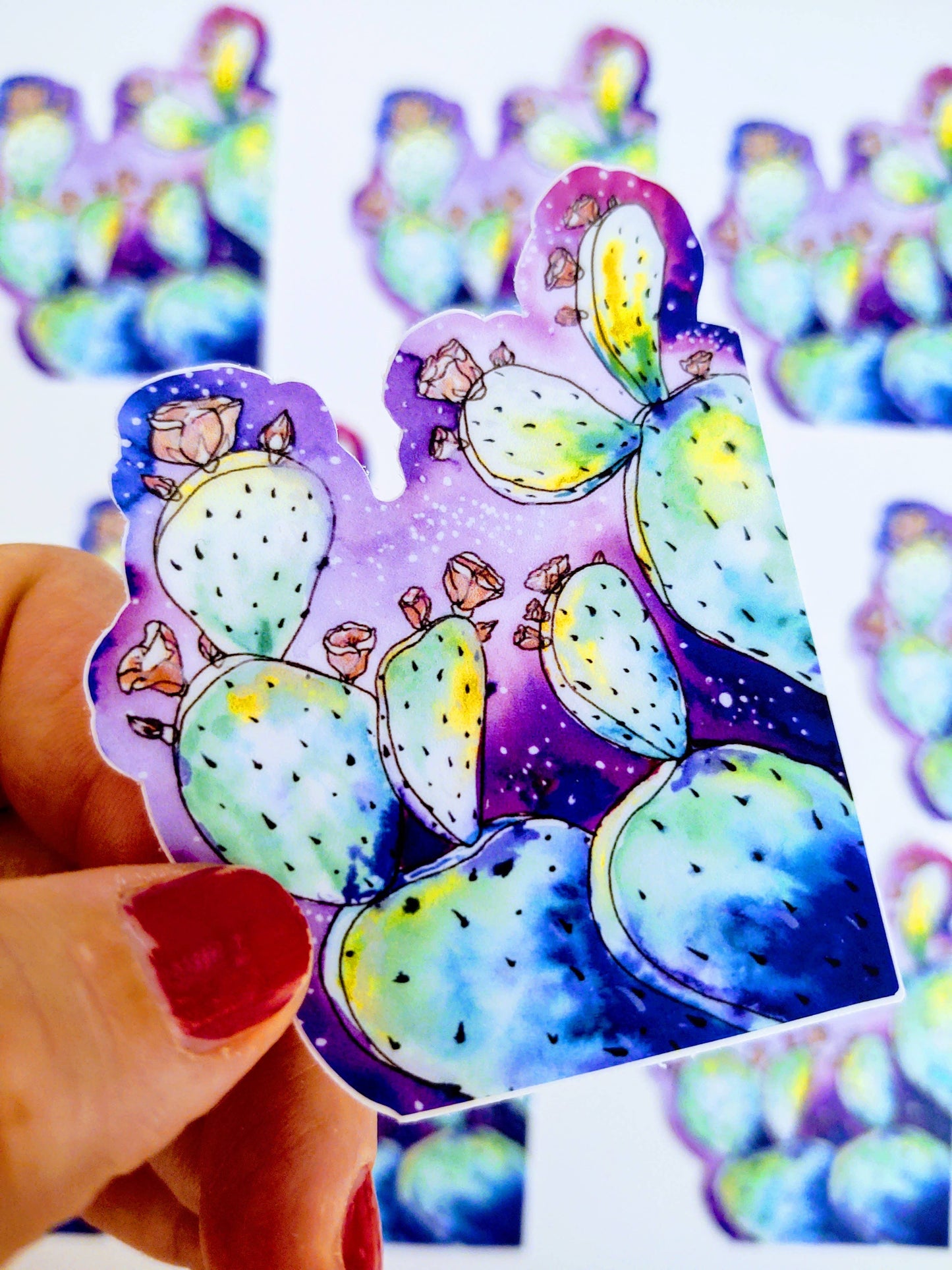 Galaxy Cactus Sticker