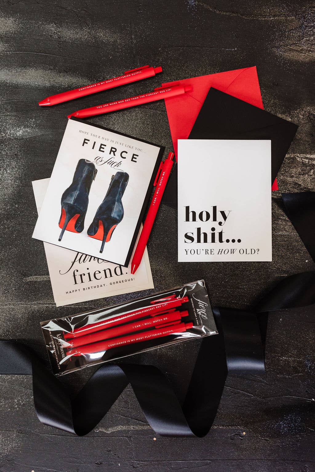 Fierce AF Pen Set - Red Jotter Pens, Teacher Gift Idea