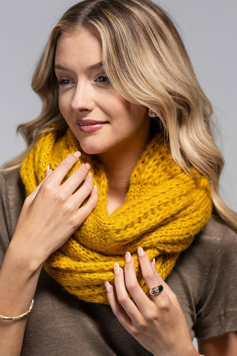 Cable Knit Infinity Scarf