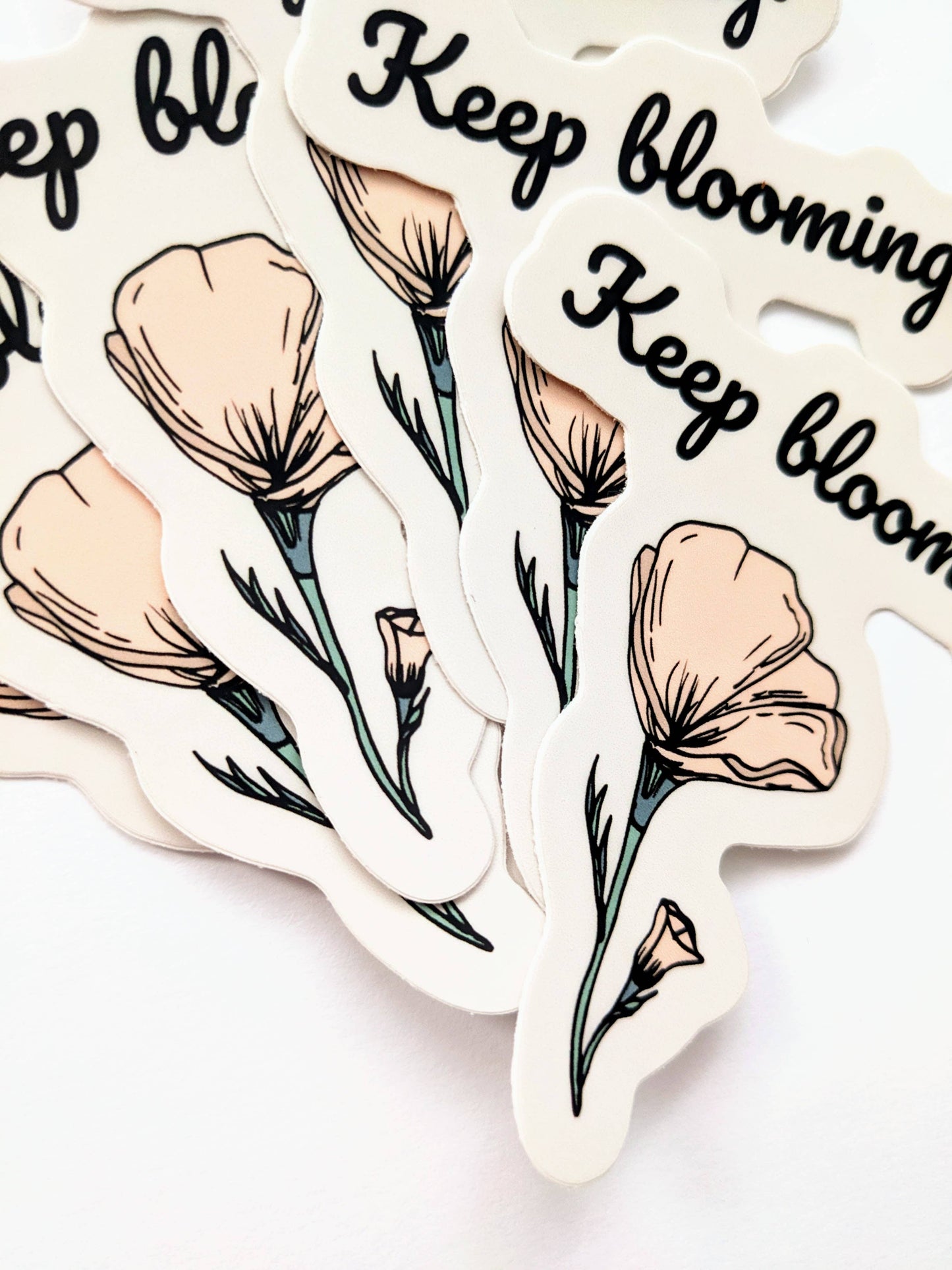 Keep Blooming California Poppy Sticker