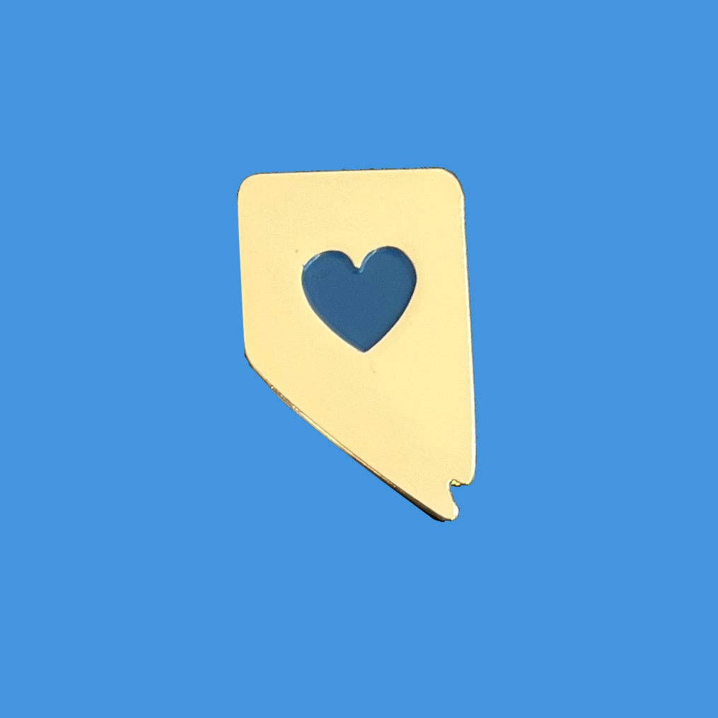 Nevada Blue Heart Pin