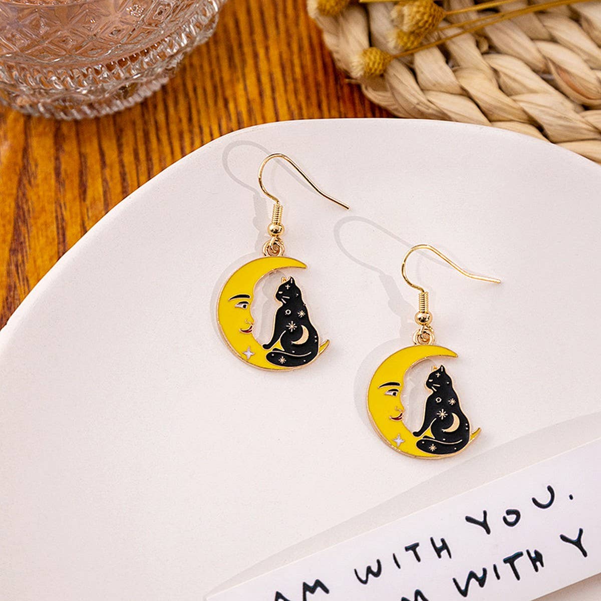 HALLOWEEN CARTOON CAT EARRINGS_CWAJE1844