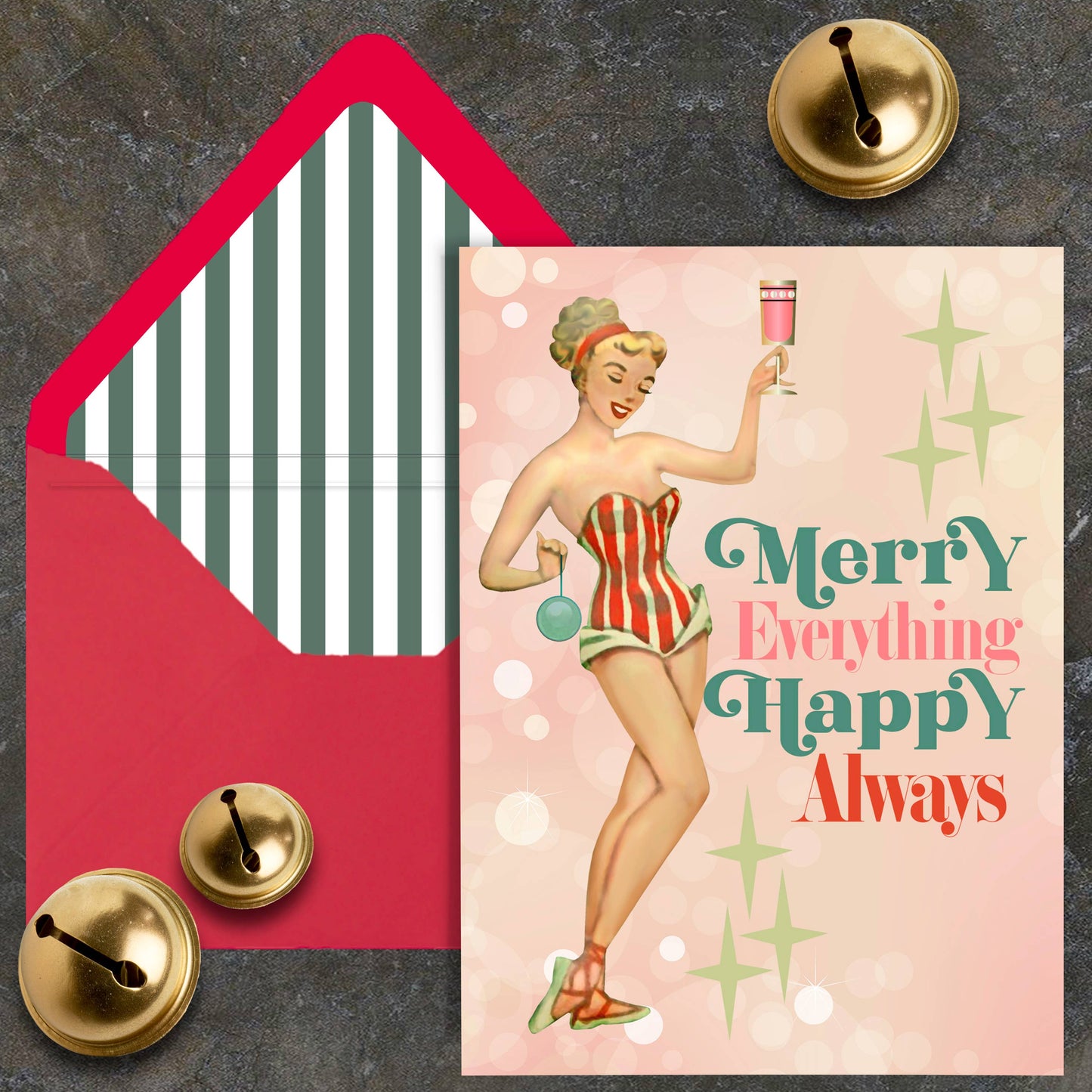 Merry Everything Happy Always Holiday Greeting Card