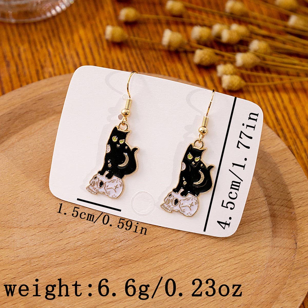 HALLOWEEN CARTOON CAT EARRINGS_CWAJE1844