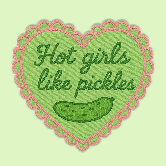 Funny Vinyl Sticker Decal – Hot Girls Like Pickles
