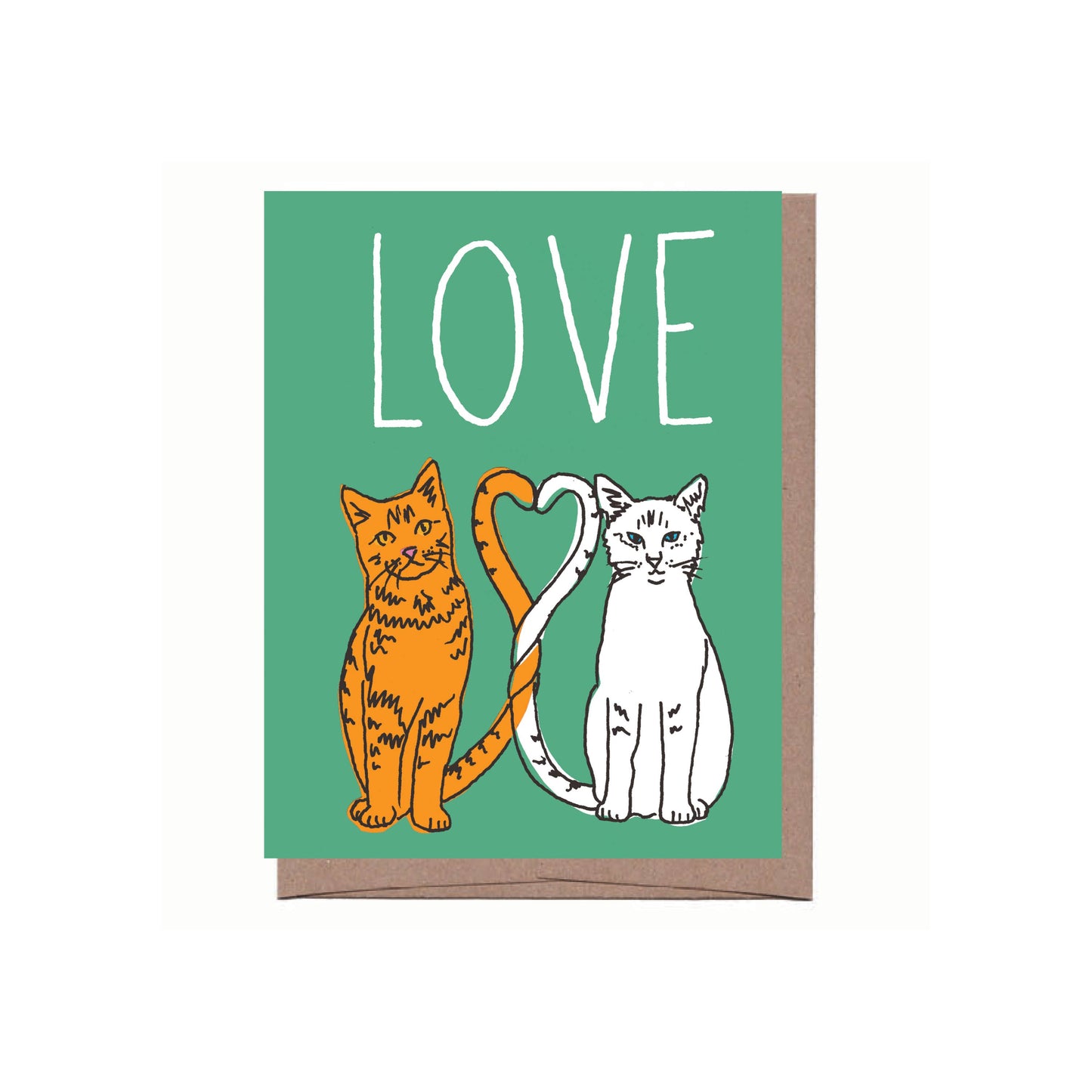 Heart Cats Love Greeting Card