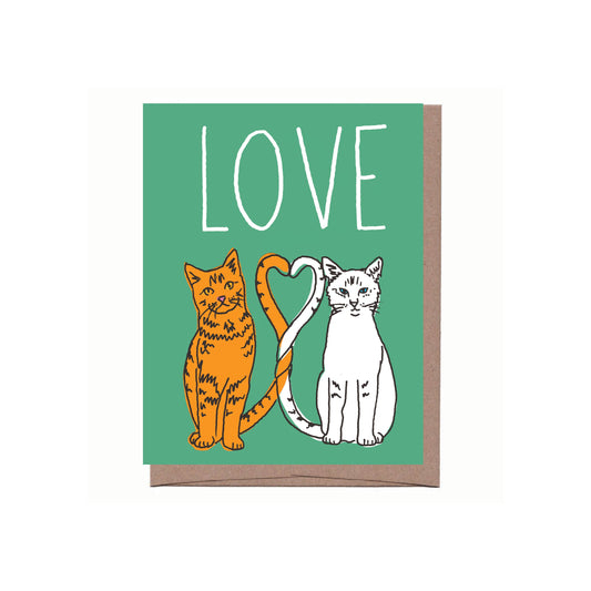 Heart Cats Love Greeting Card