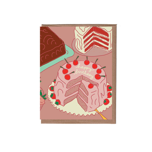 Scratch & Sniff Vintage Cake Birthday Greeting Card