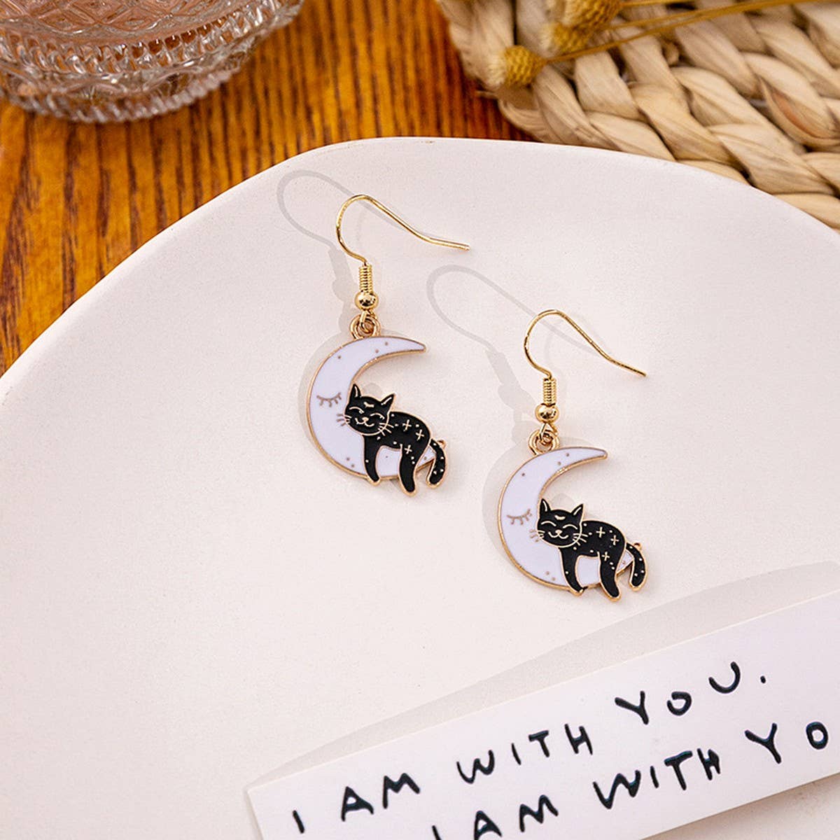 HALLOWEEN CARTOON CAT EARRINGS_CWAJE1844