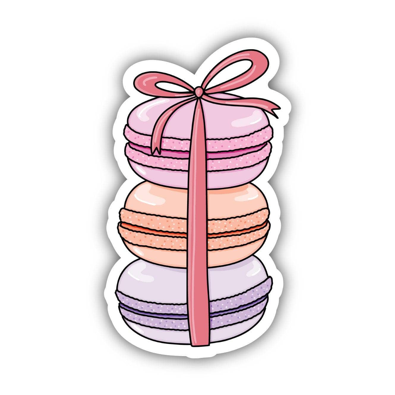 Macarons With A Bow Sticker