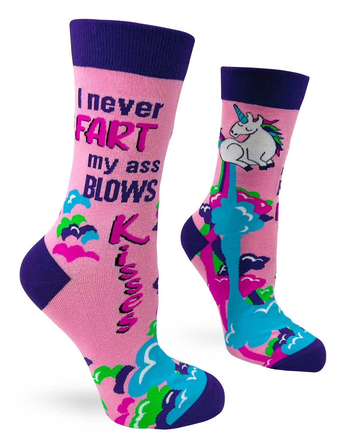 I Never Fart, My Ass Blows Kisses Women's Crew Socks