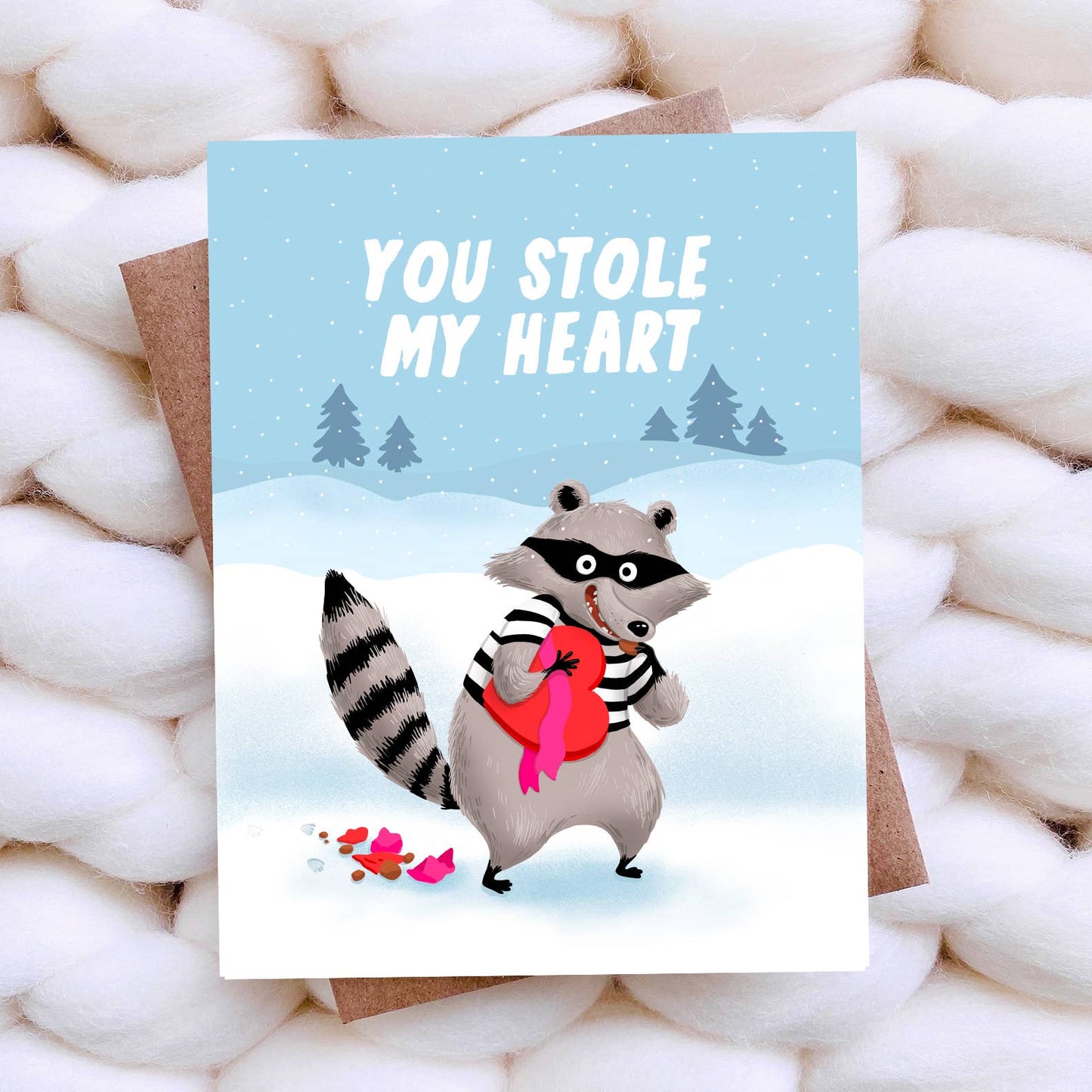 Raccoon Funny Valentine - Cute Anniversary Card