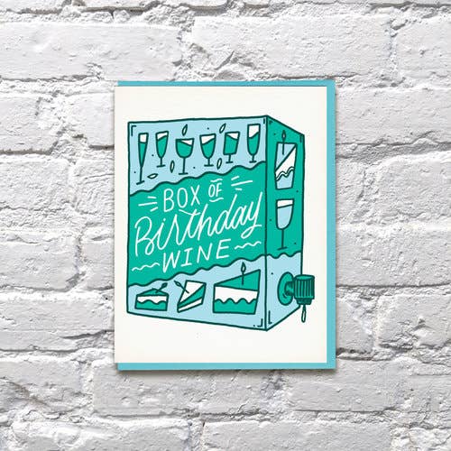 Box Wine Birthday Card
