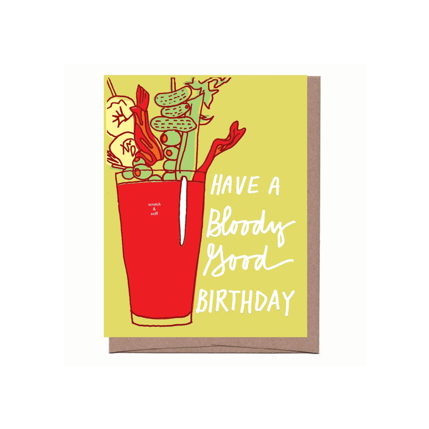 Scratch & Sniff Bloody Mary Birthday Card