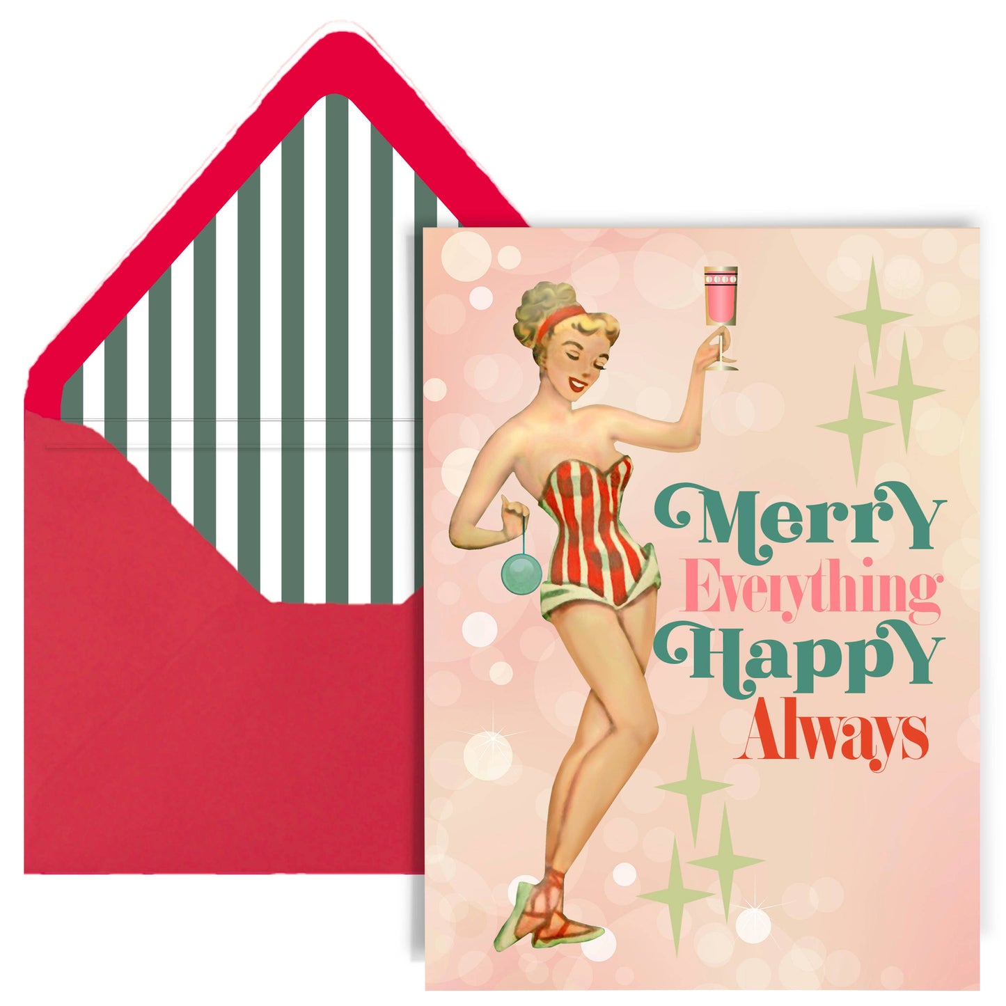 Merry Everything Happy Always Holiday Greeting Card