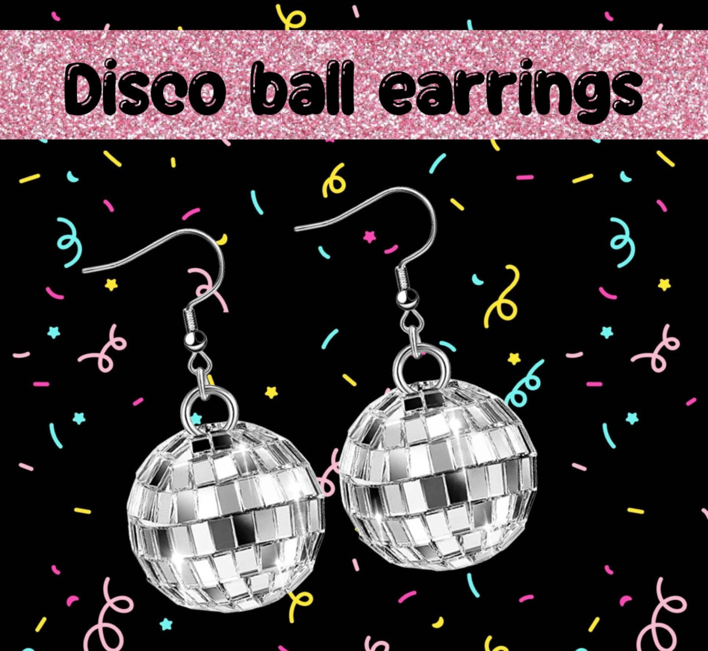 Sparkly Disco Ball Earrings