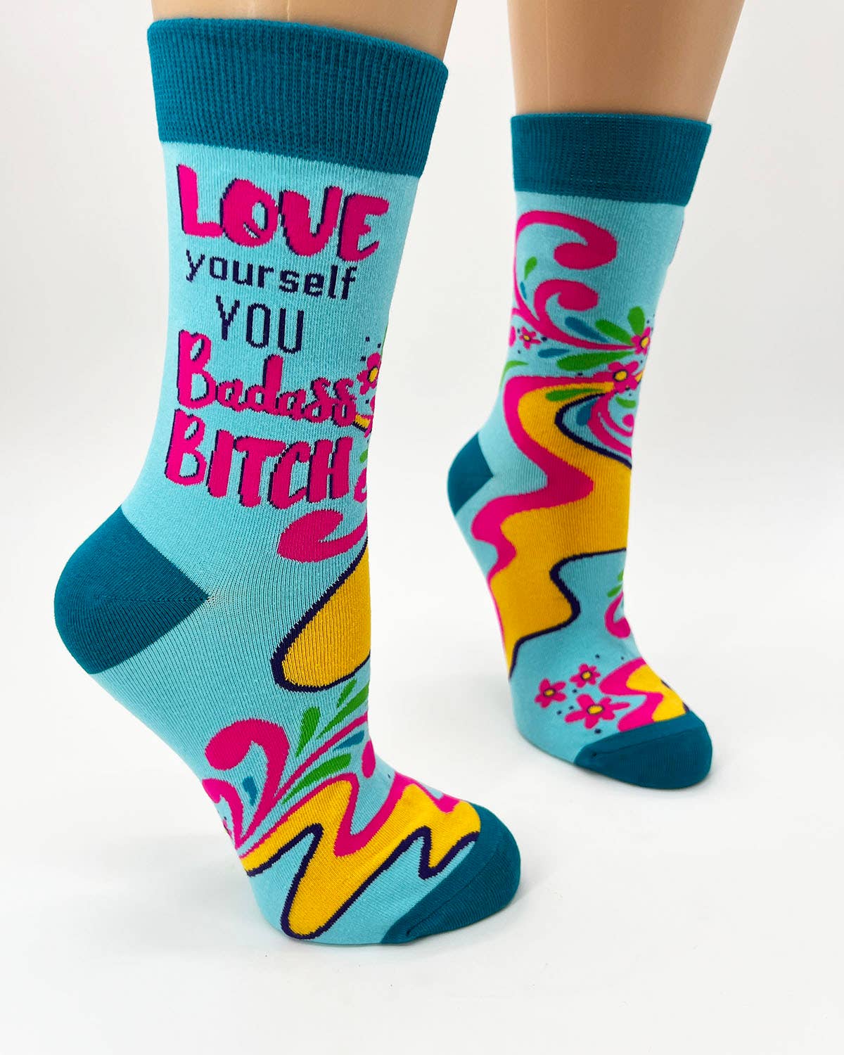 Love Yourself You Badass Bitch Women's Crew Socks