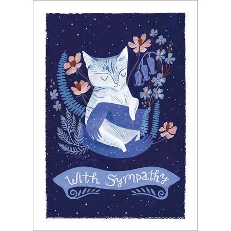 Cat Sympathy Greeting Card (6 Pack)