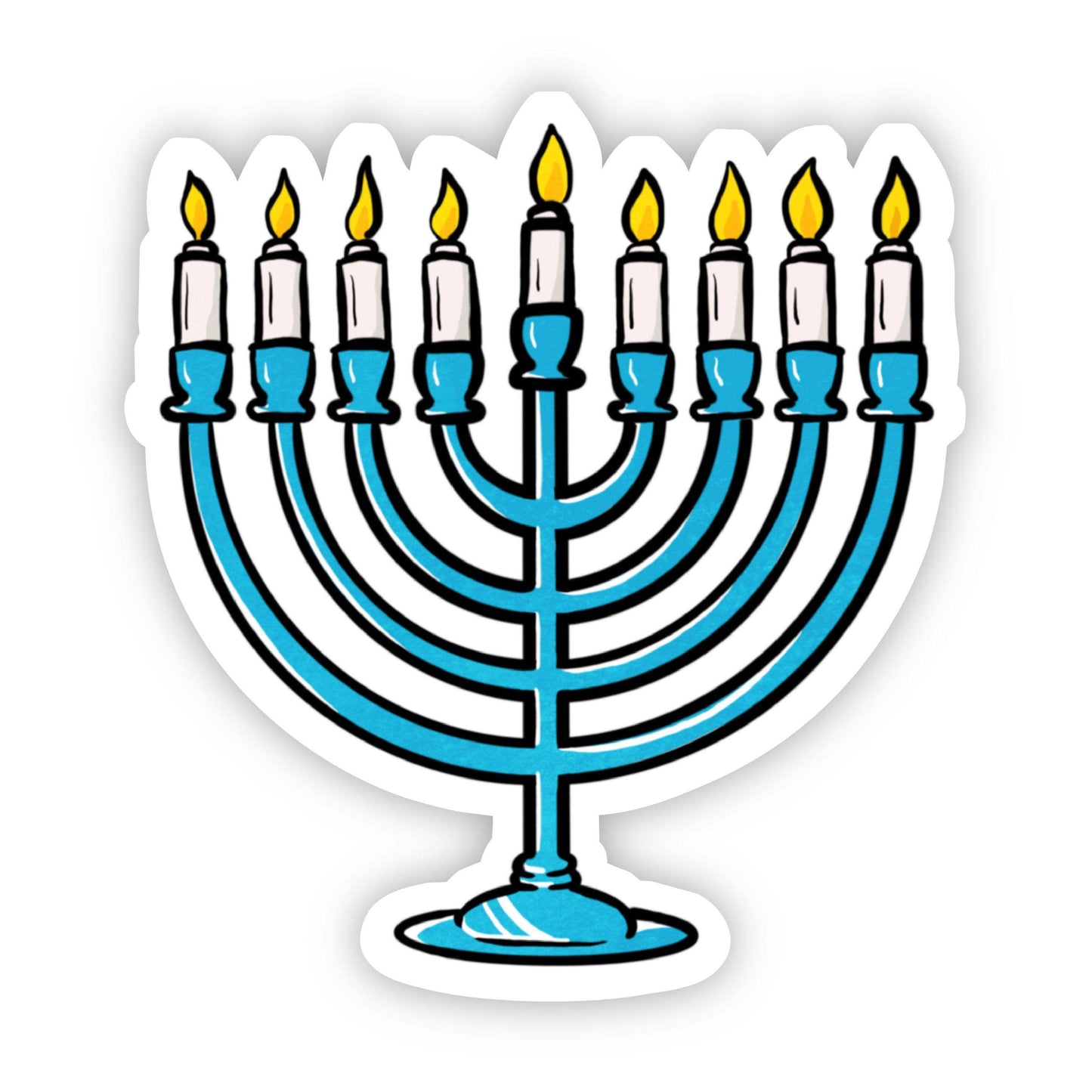 Menorah Hanukkah Sticker