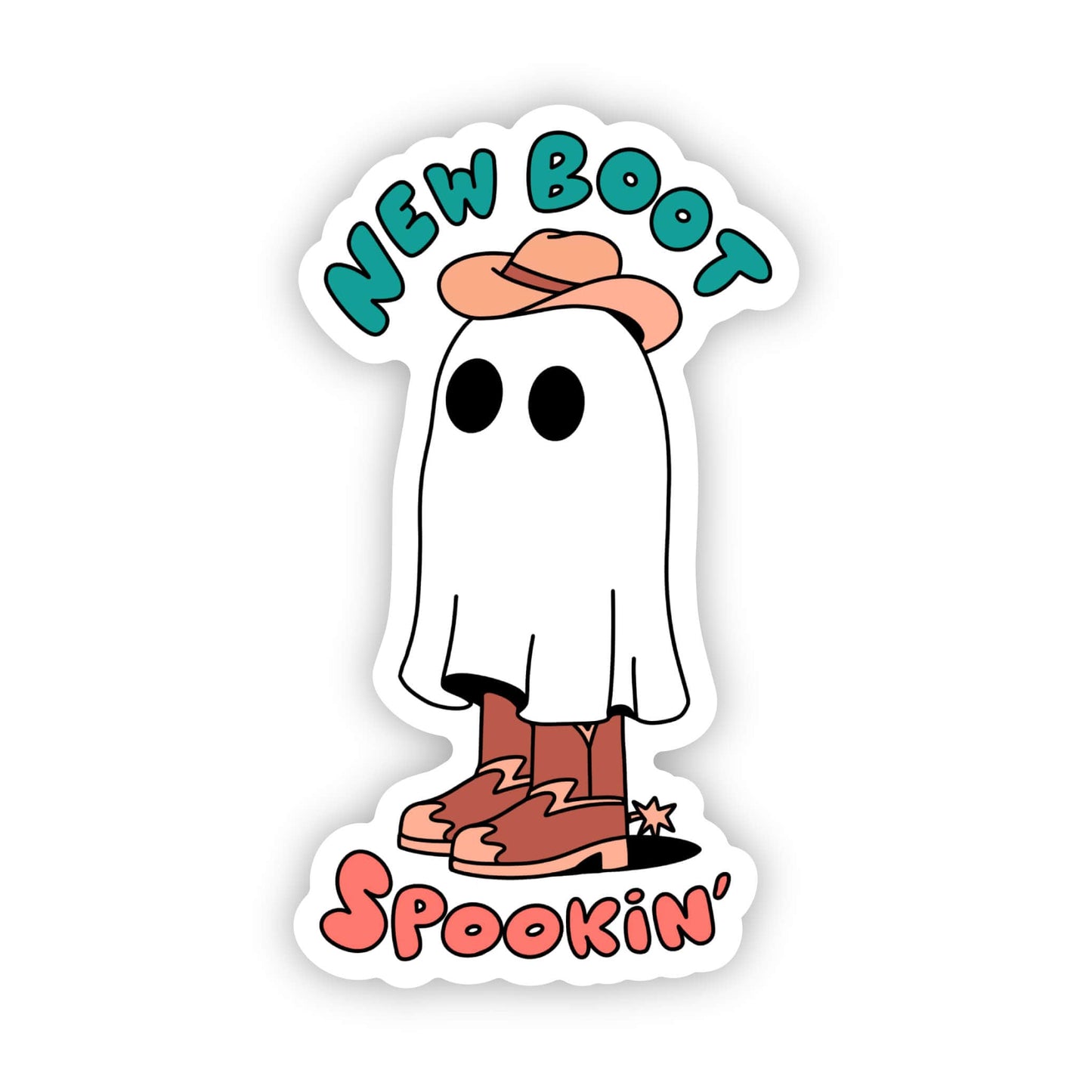 New Boot Spookin' Halloween Sticker