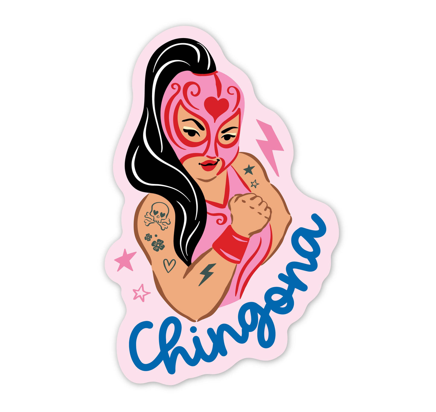 Pink Chingona Luchadora | Latina Vinyl Sticker