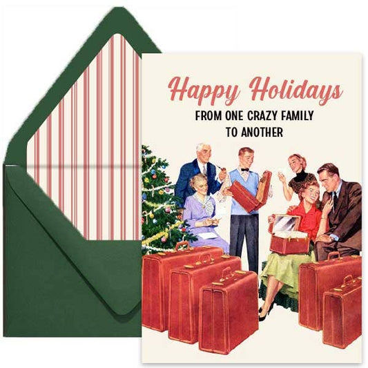 Happy Holidays Crazy Family Christmas Card
