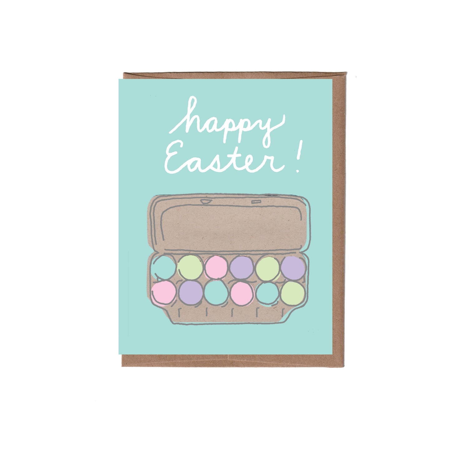 Colored Eggs Easter Greeting Card