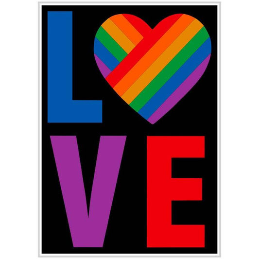 Love Word with Heart Gay Pride Sticker