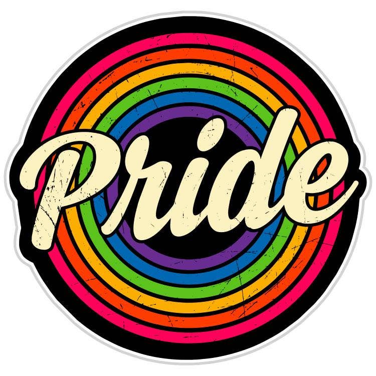 Pride Rainbow Target Sticker