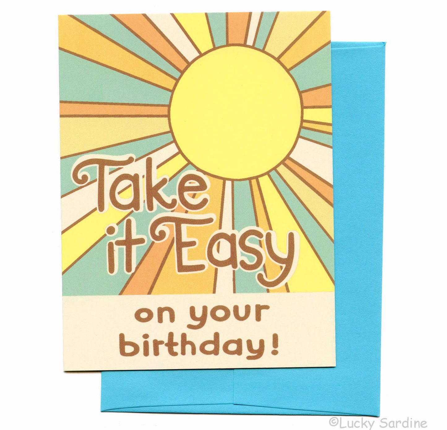 Take it easy, retro Birthday card!