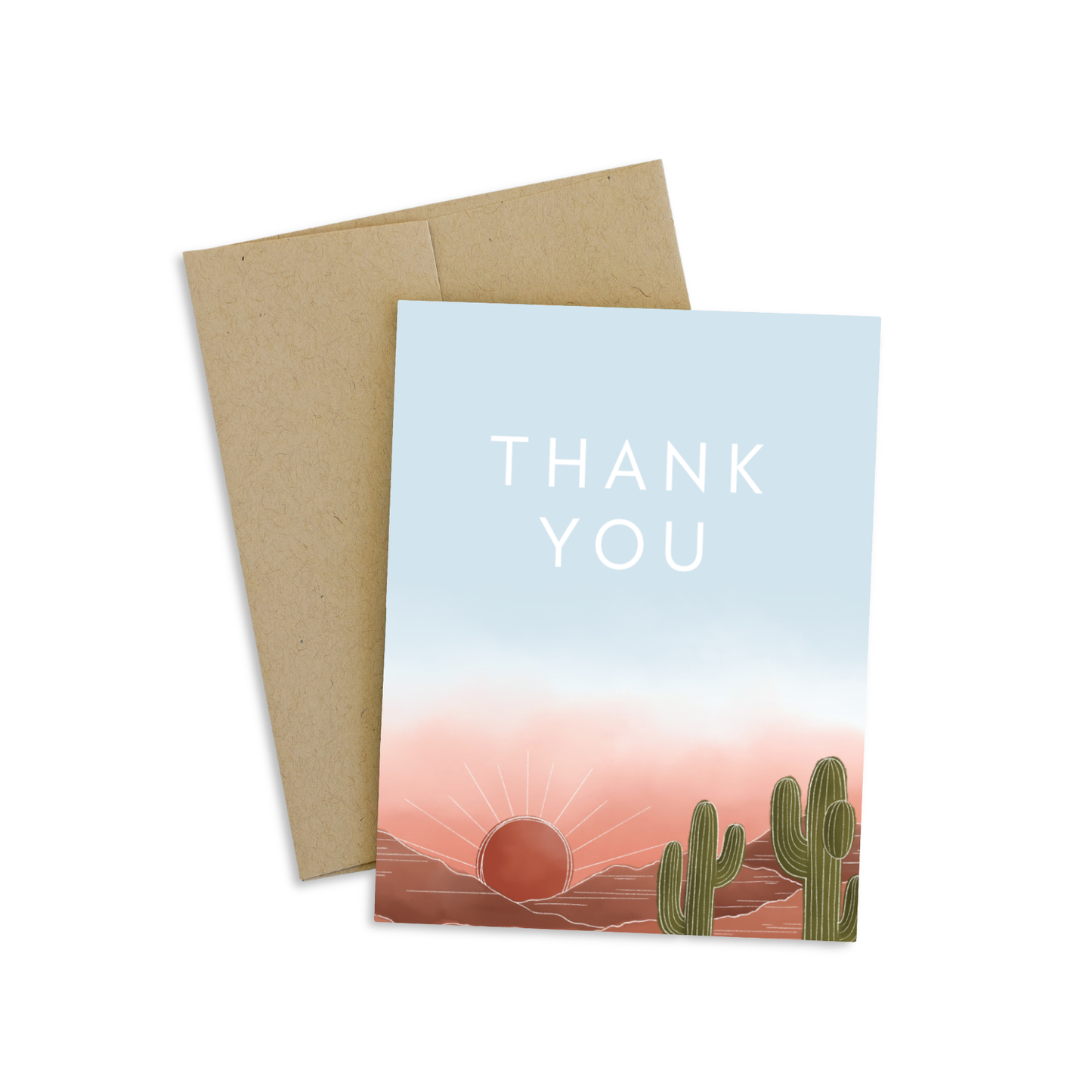 Big Sky Cactus Desert Thank You Card