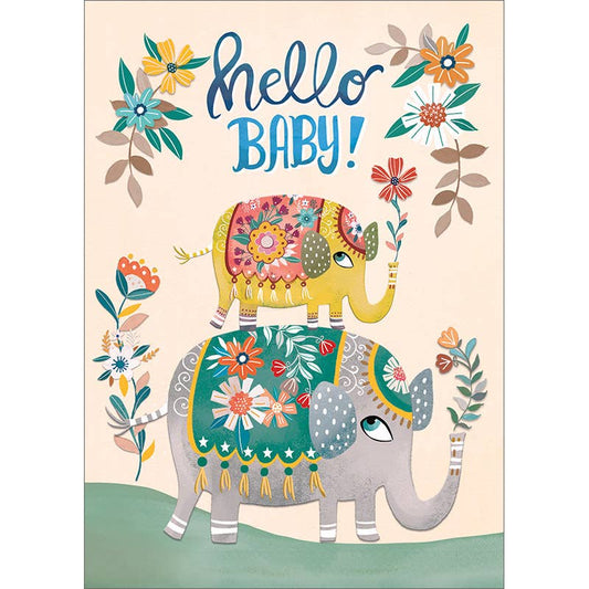 Elephant Baby Greeting Card (6 Pack)