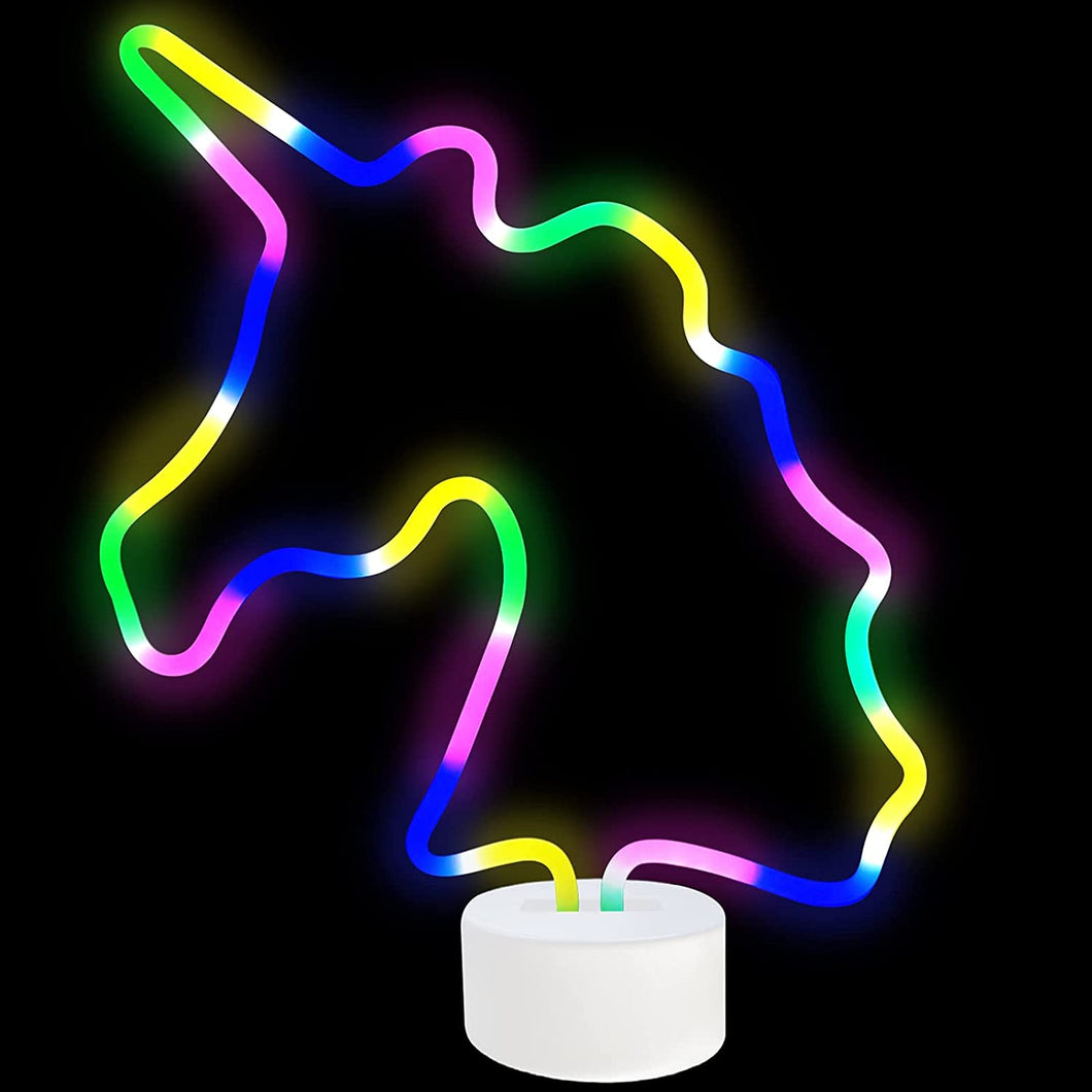 LED Neon Unicorn Tabletop Lamp--Multicolor